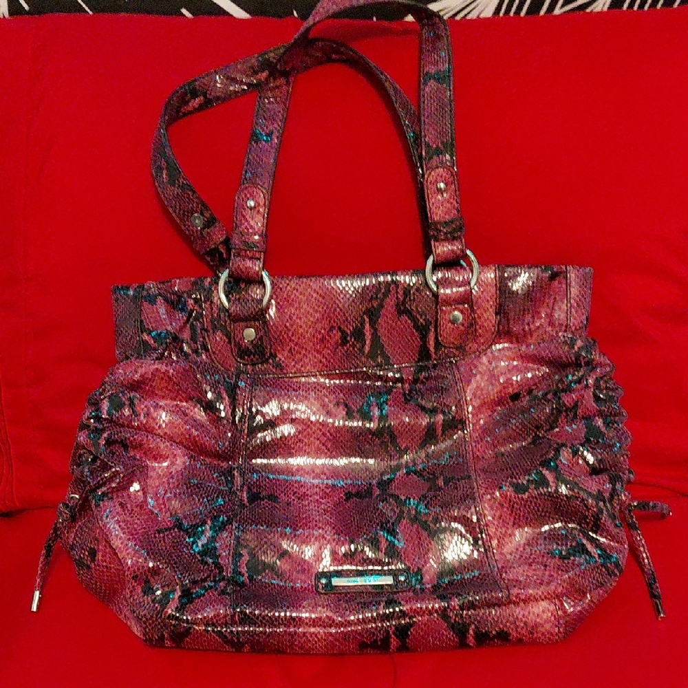 Pink Snake Print Women's Bag